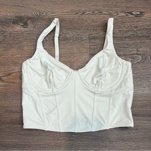 Gilly Hicks Hollister Cream White Corset Crop Top Tank Medium